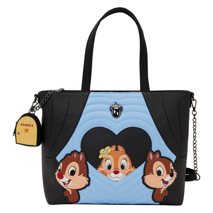Handbag with cartoon characters on a white background