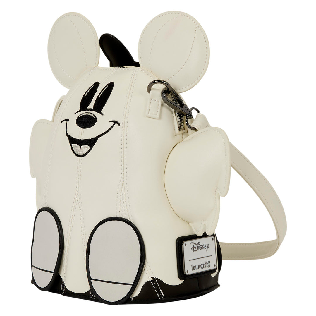 Loungefly Disney Mickey & Minnie Mouse Ghost Glow Figural Crossbody Bag