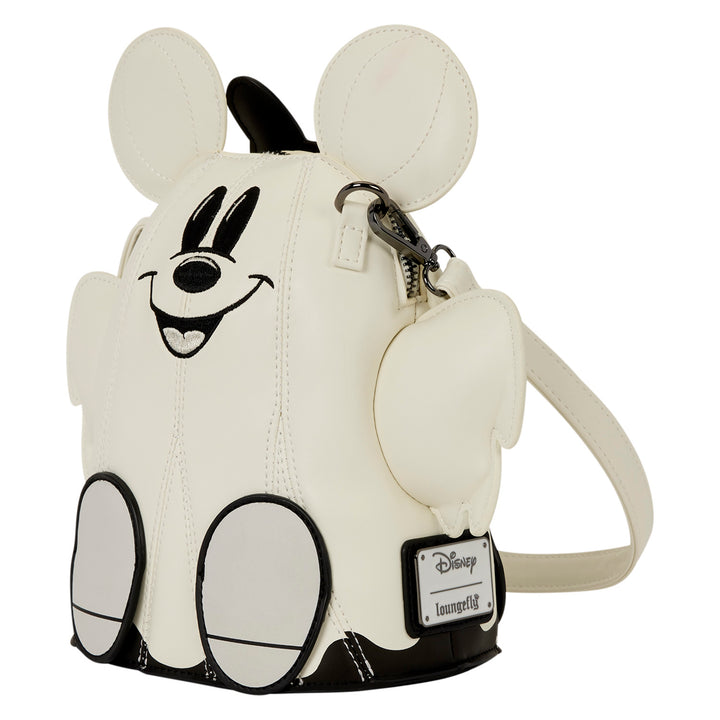 Loungefly Disney Mickey & Minnie Mouse Ghost Glow Figural Crossbody Bag