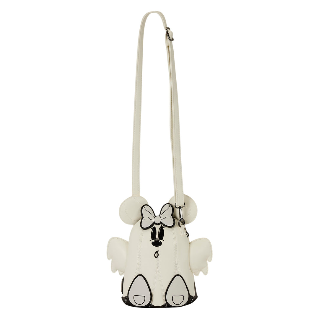 Loungefly Disney Mickey & Minnie Mouse Ghost Glow Figural Crossbody Bag