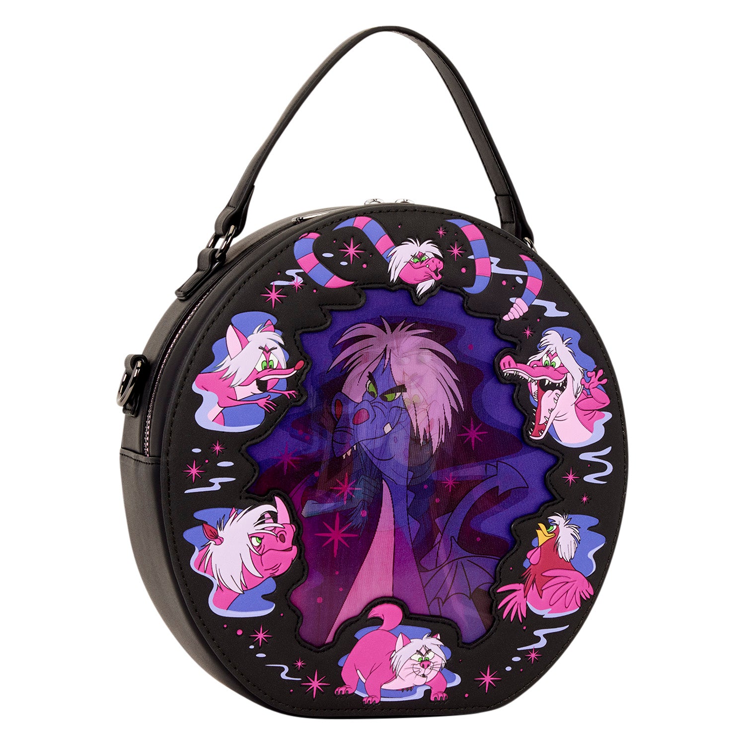 ラッキードロー  ジミン マグネット ソウル Loungefly Disney Villains Madam Mim Lenticular Crossbody Bag