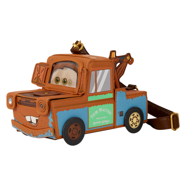 Loungefly Disney Pixar Cars 20th Anniversary Mater Figural Crossbody Bag