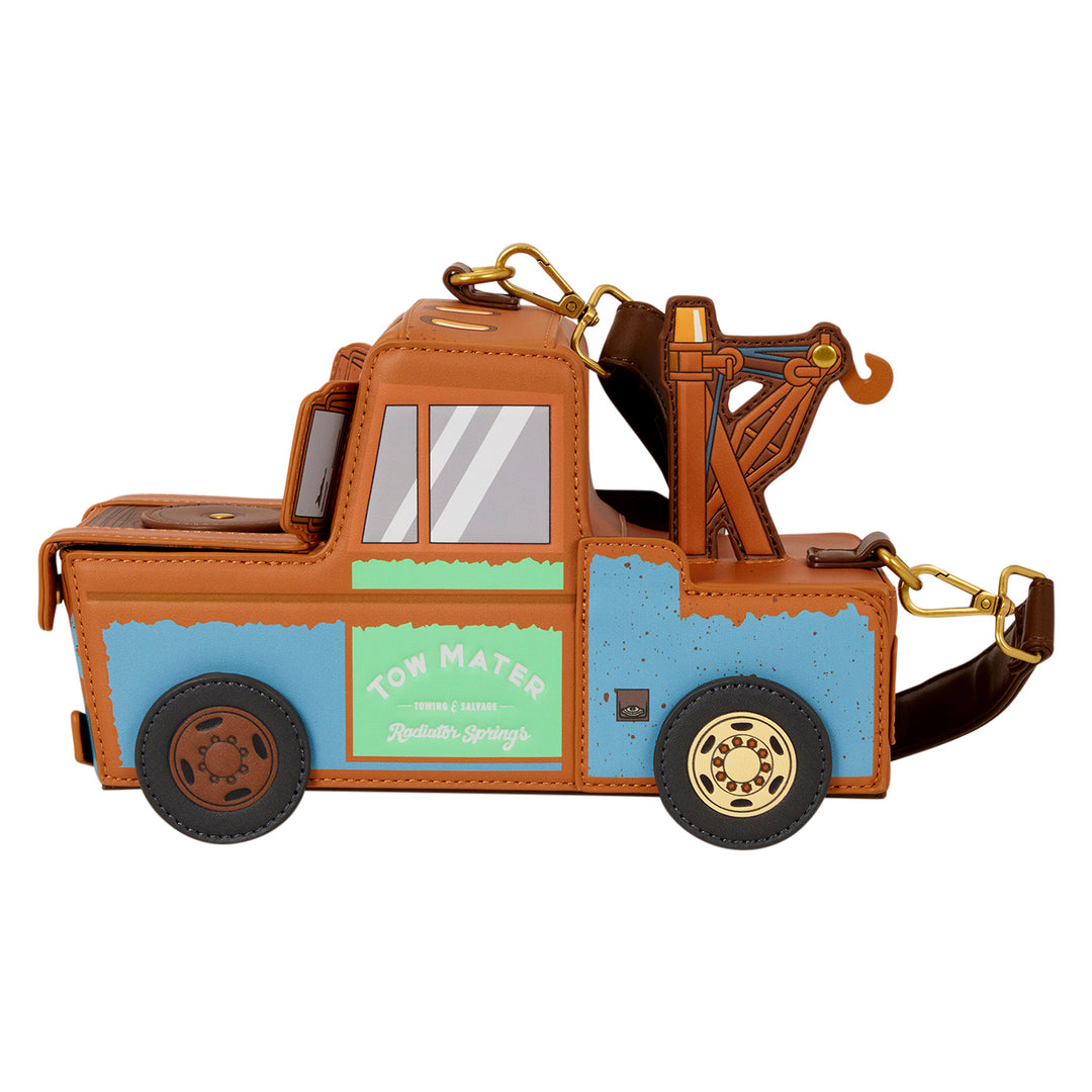 Loungefly Disney Pixar Cars 20th Anniversary Mater Figural Crossbody Bag