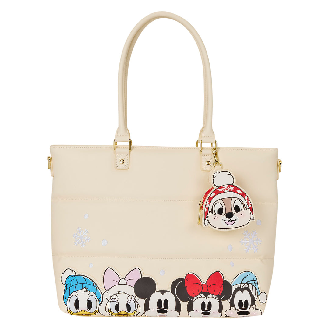 Loungefly Disney Mickey & Friends Puff Quilt Tote Bag