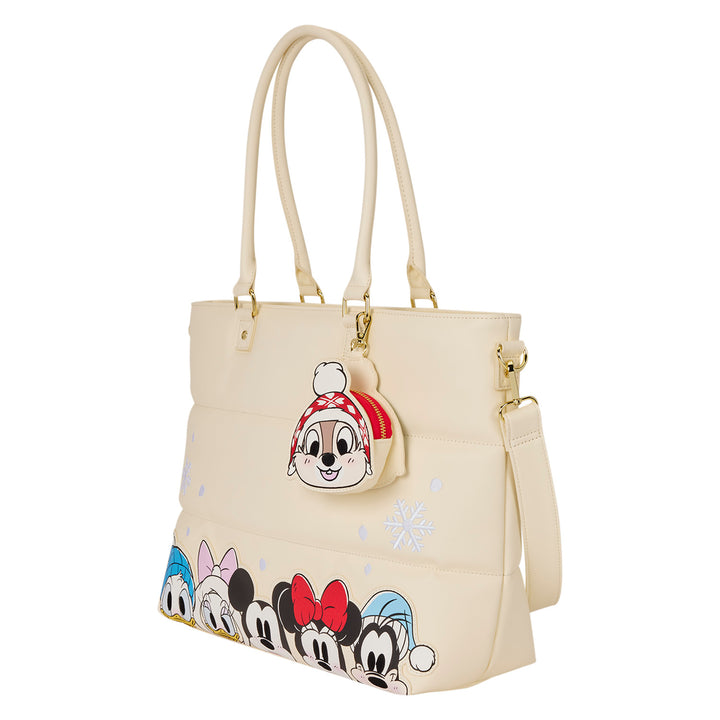 Loungefly Disney Mickey & Friends Puff Quilt Tote Bag