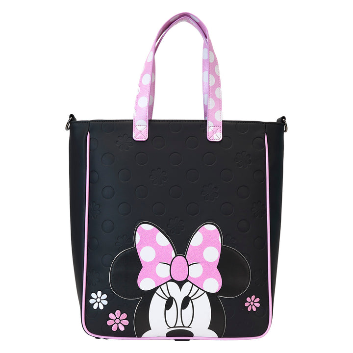 Loungefly Disney Minnie Rock the Dots Floral Tote Bag with Coin Bag