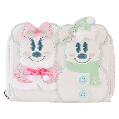 Disney Mickey and Minnie Pastel Snowman Wallet