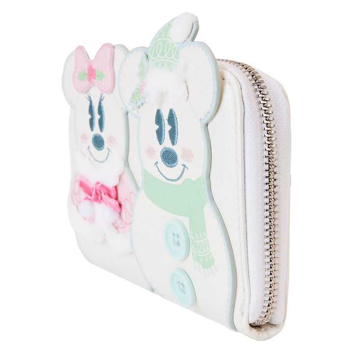 Disney Mickey and Minnie Pastel Snowman Wallet