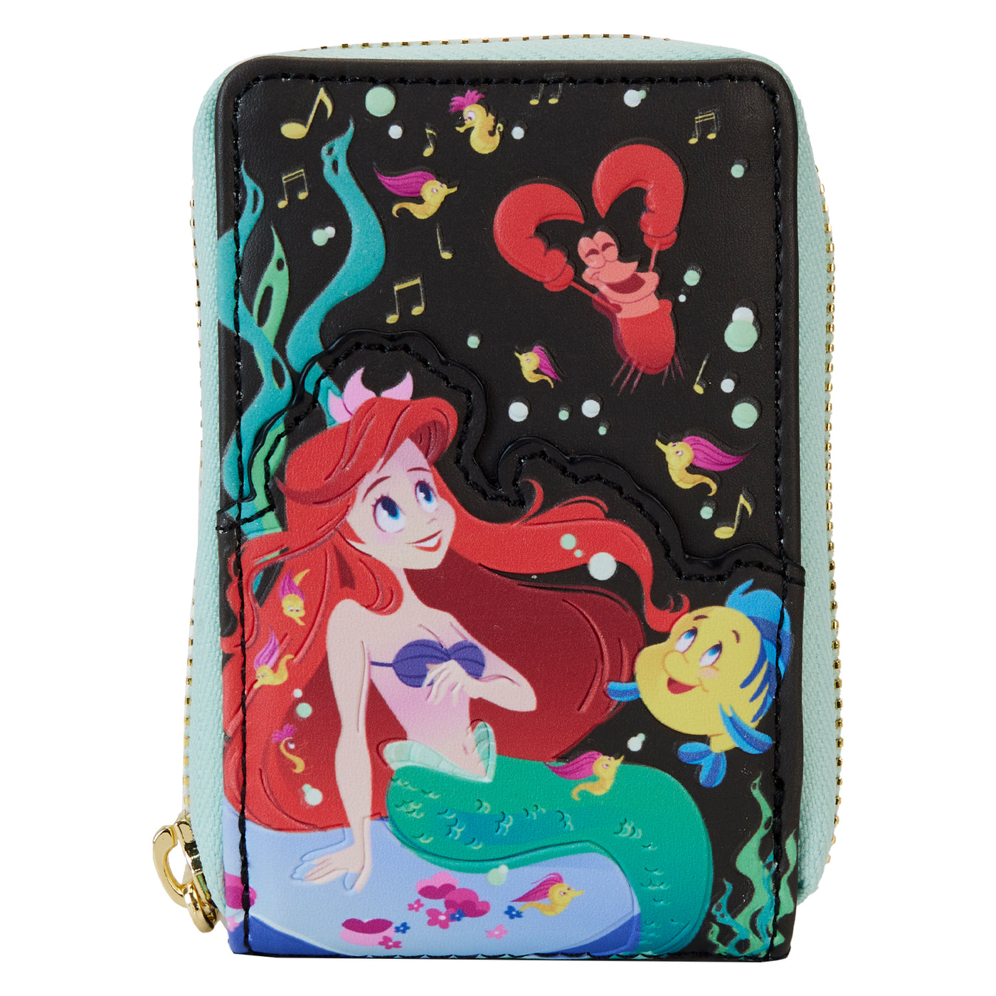 Loungefly Disney The Little Mermaid 35th Anniversary Glow in the Dark Accordion Wallet