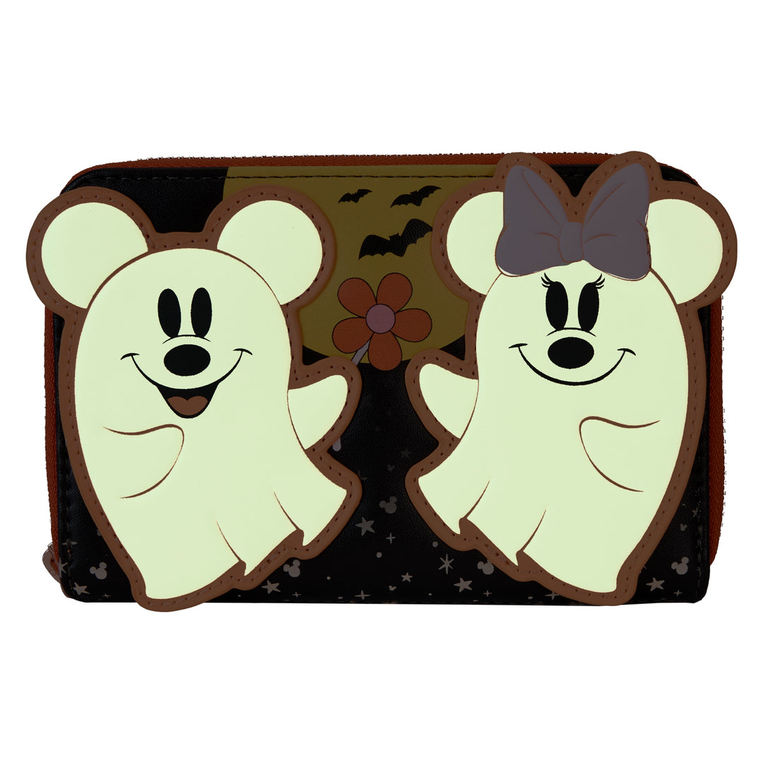 Loungefly Disney Mickey & Minnie Ghost Glow in the Dark Halloween Wallet