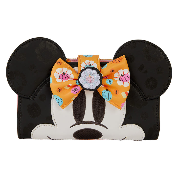 Loungefly Disney Halloween Minnie Mouse Cosplay Floral Pumpkin Wallet
