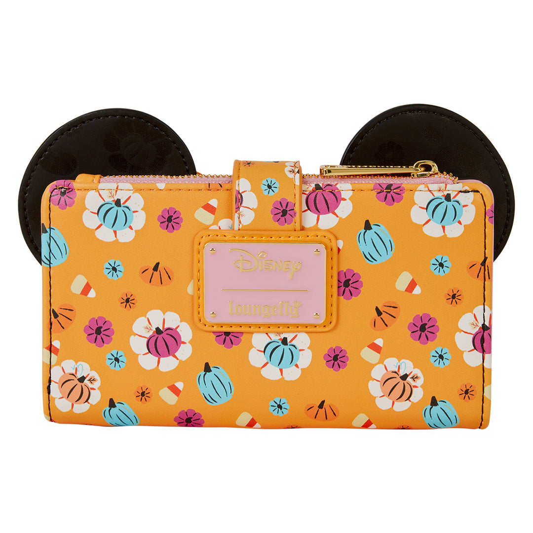 Loungefly Disney Halloween Minnie Mouse Cosplay Floral Pumpkin Wallet