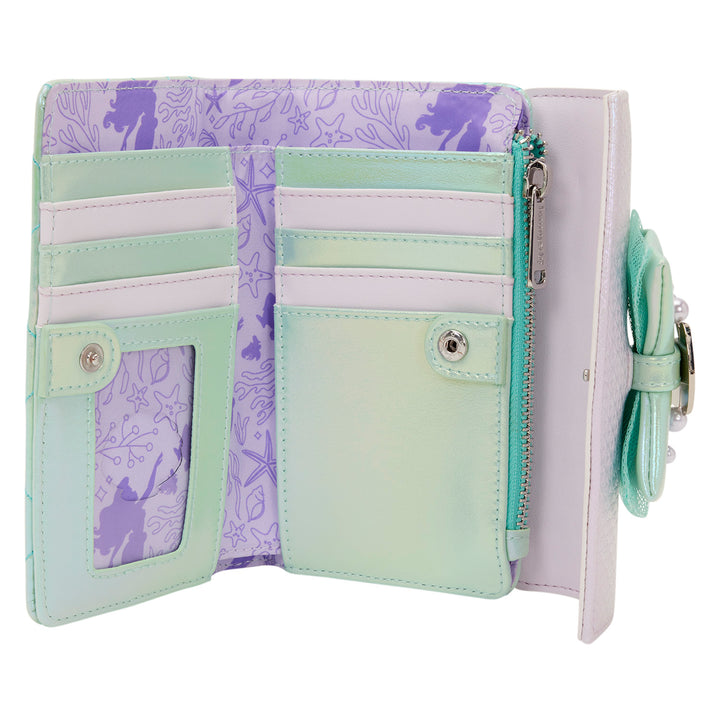 Loungefly Disney The Little Mermaid Iridescent Pearl Flap Wallet