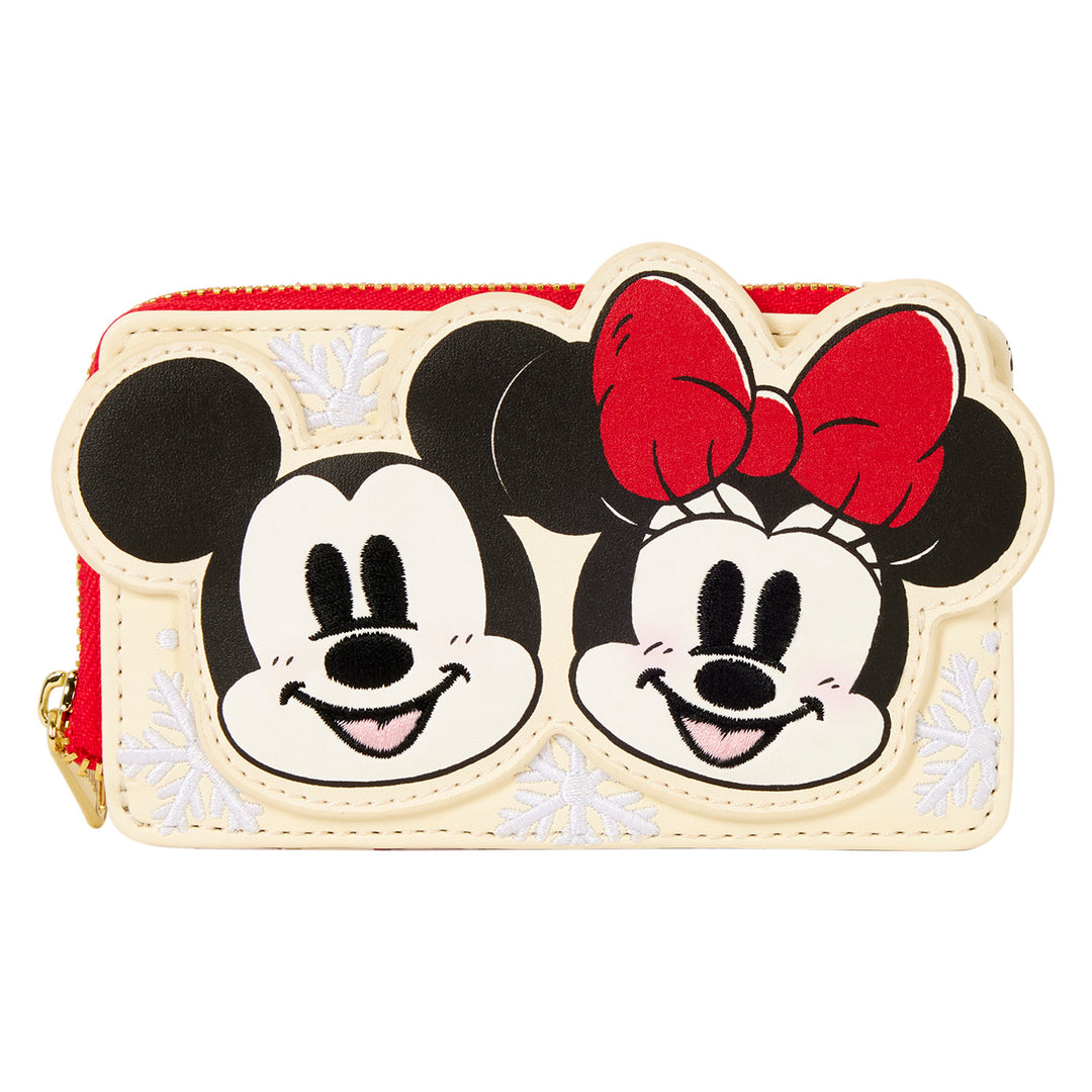 Loungefly Disney Mickey & Friends Holiday Zip Around Card Holder
