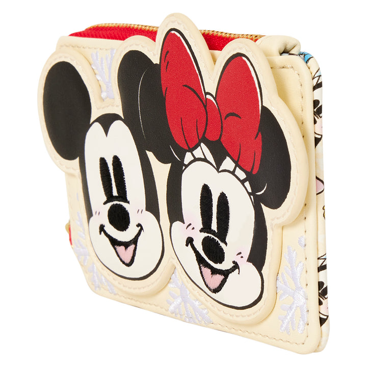 Loungefly Disney Mickey & Friends Holiday Zip Around Card Holder