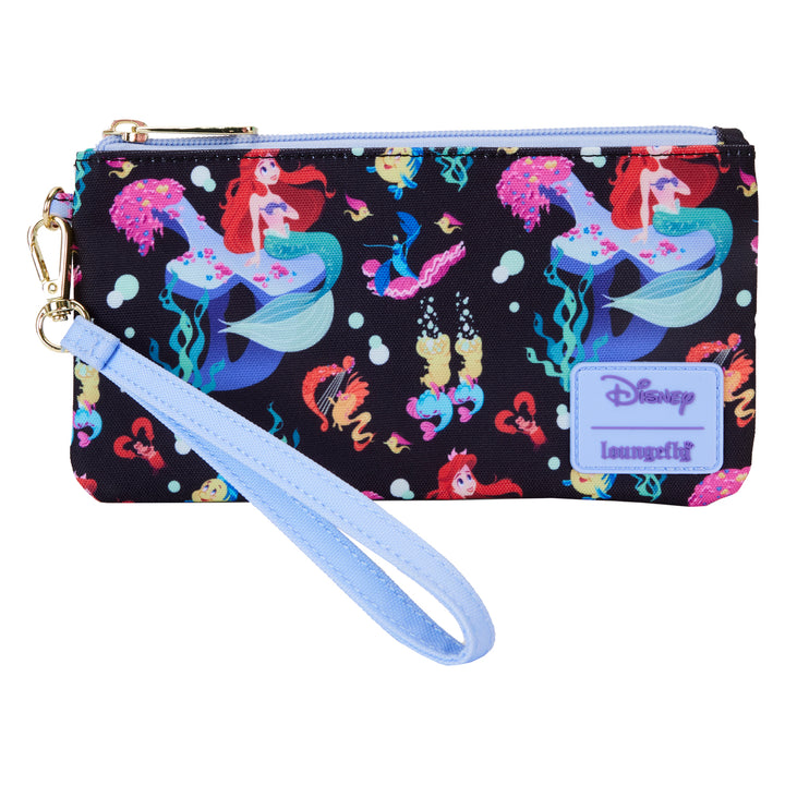 Loungefly Disney The Little Mermaid 35th Anniversary Nylon Wristlet Wallet