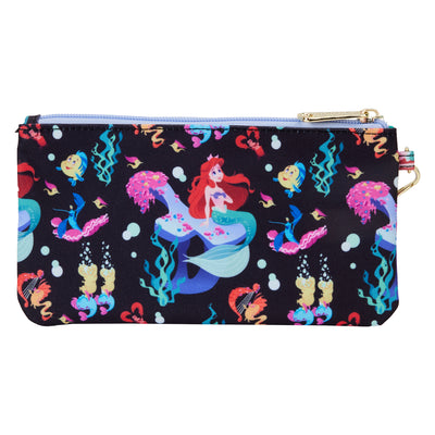 Loungefly Disney The Little Mermaid 35th Anniversary Nylon Wristlet Wallet