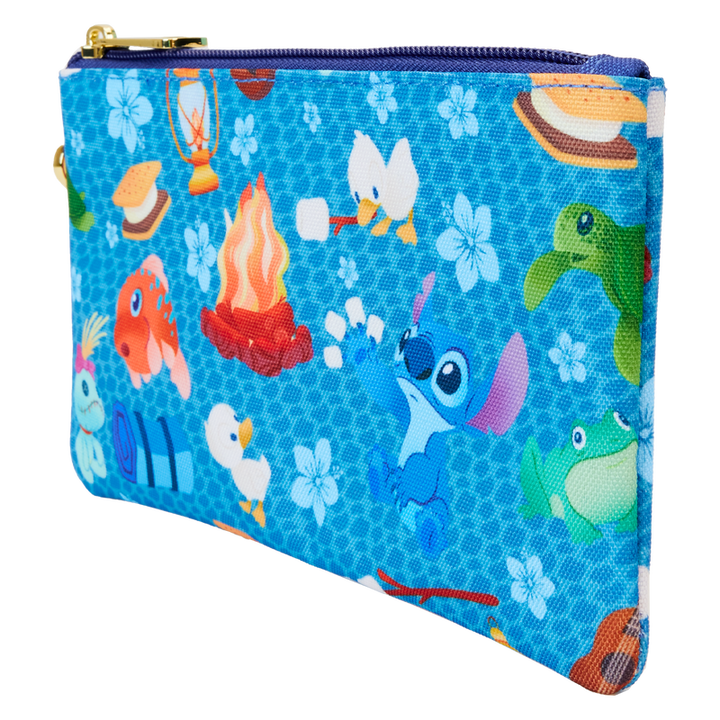 Loungefly Disney Lilo & Stitch Camping Cuties AOP Nylon Wristlet Wallet