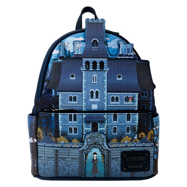 Loungefly MGM Wednesday Nevermore Academy Glow in the Dark Mini Backpack