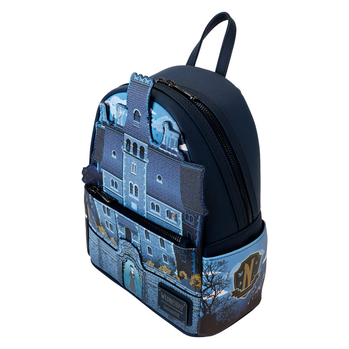 Loungefly MGM Wednesday Nevermore Academy Glow in the Dark Mini Backpack