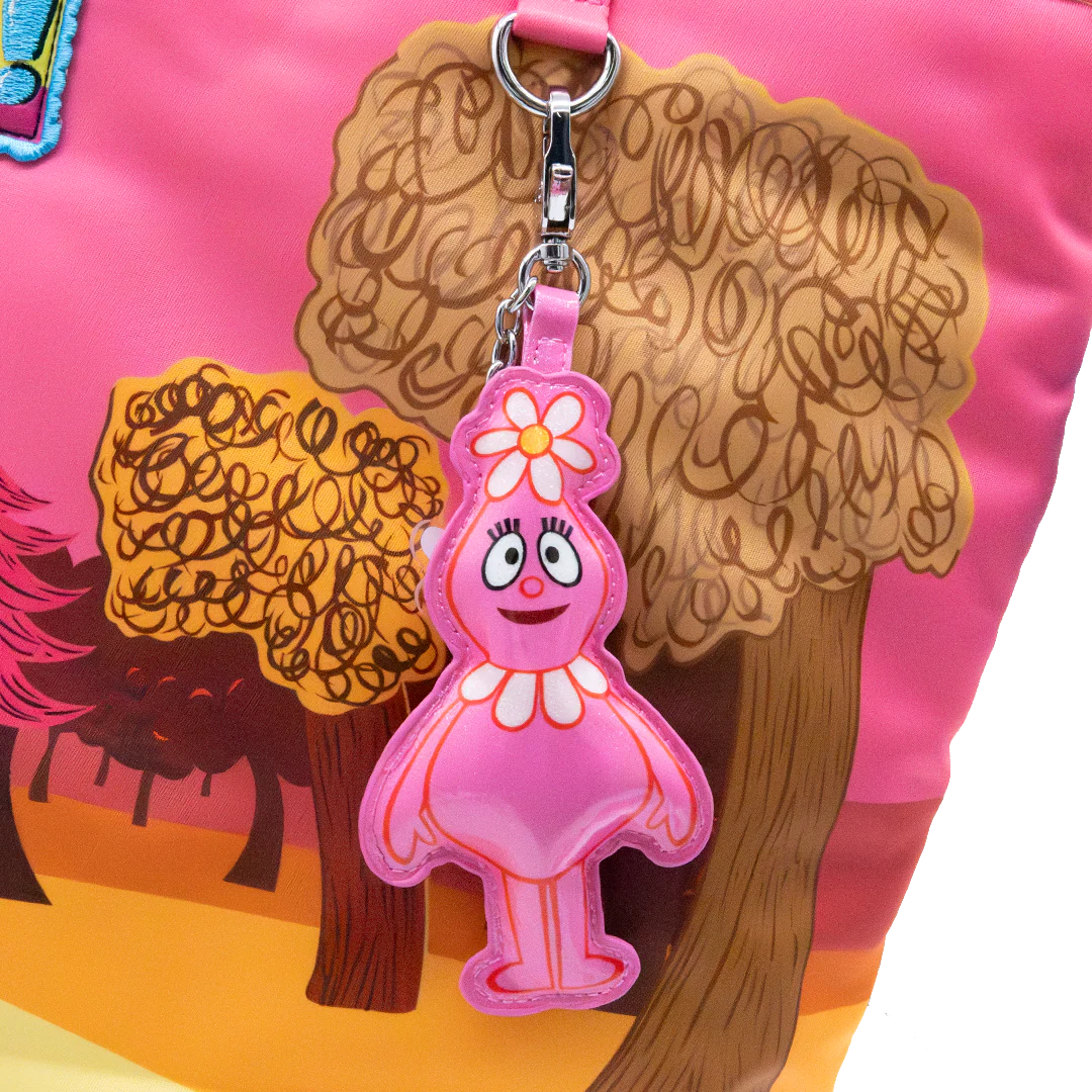 Whatever! Makes You Happy Yo Gabba Gabba Mystery Bag Glitter Vinyl Characters Padded Bag Charm