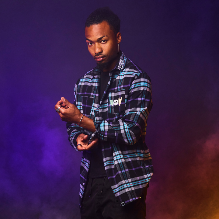 Cakeworthy Disney The Nightmare Before Christmas Lock Shock And Barrel Flannel Shirt