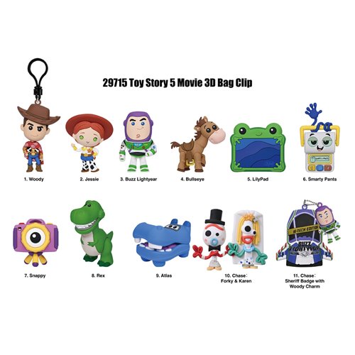 Disney Pixar Toy Story 5 Series 1 3D Foam Bag Clip