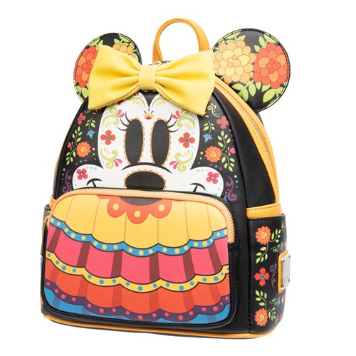 Disney Minnie Mouse Dia de los Muertos Sugar Skull Cosplay Mini Backpack