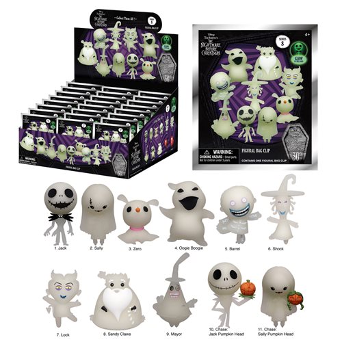 Funko Mini Disney Nightmare Before Christmas Glow in the Dark Mini top Figures