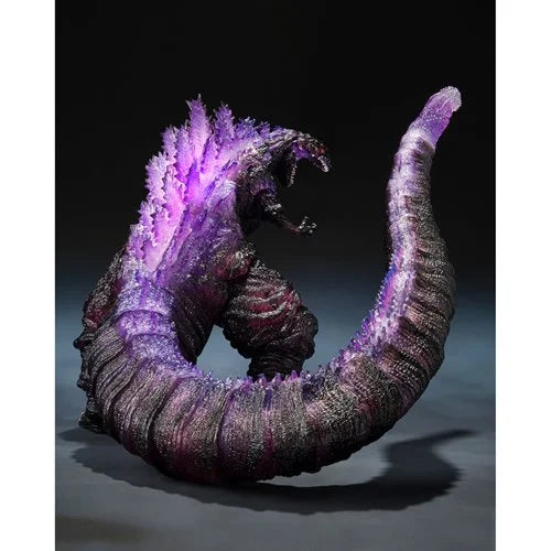 Monster-like creature with glowing purple accents on a dark background