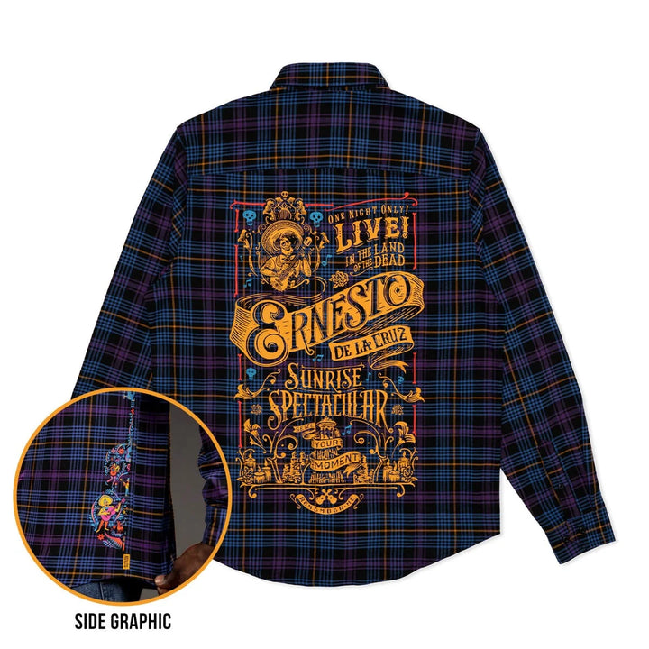 RSVLTS Disney Pixar Coco "Ernesto’s Sunrise Spectacular" – BorlandFlex Long Sleeve Flannel