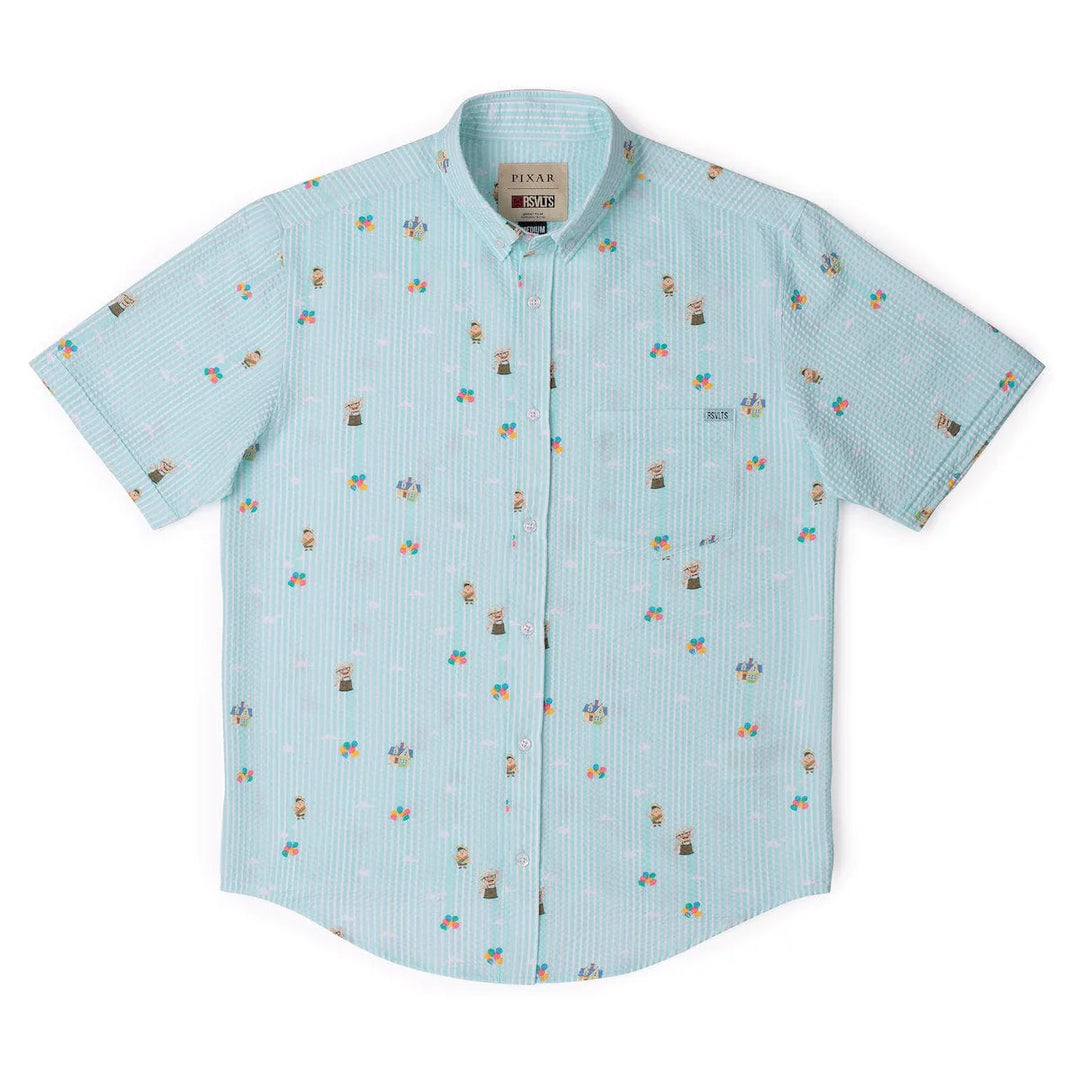 RSVLTS Disney Pixar Up "Going Up!" - Stretch Seersucker Short Sleeve Shirt