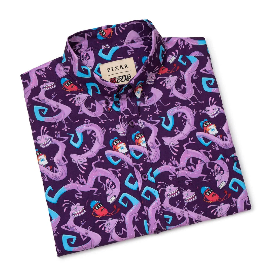 RSVLTS Disney Pixar Monsters Inc. "Slithering Sabotage" - KUNUFLEX Short Sleeve Shirt