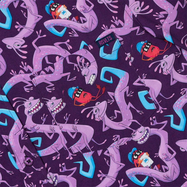 RSVLTS Disney Pixar Monsters Inc. "Slithering Sabotage" - KUNUFLEX Short Sleeve Shirt