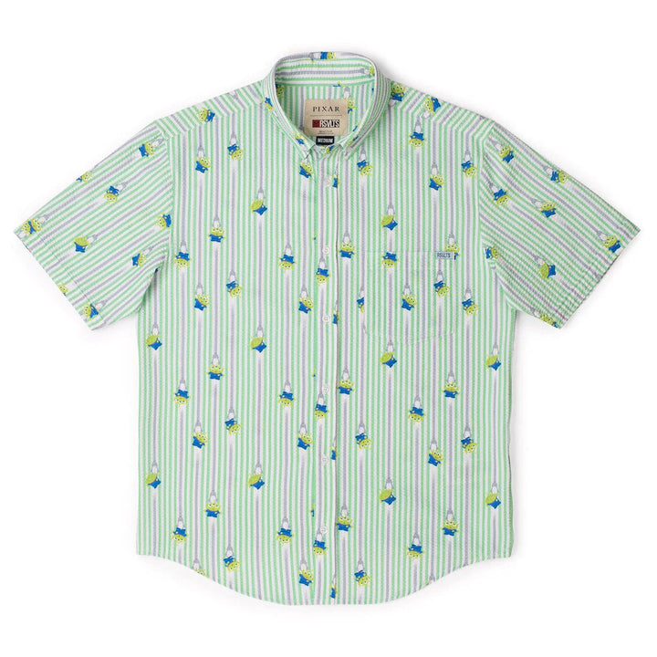 RSVLTS Disney Pixar Toy Story "The Claaaaaw!" - Stretch Seersucker Short Sleeve Shirt