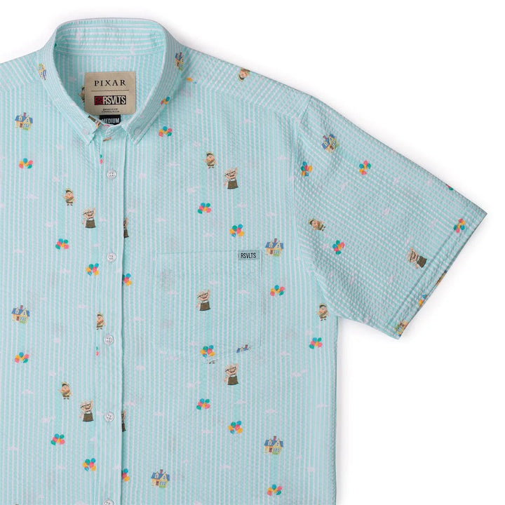 RSVLTS Disney Pixar Up "Going Up!" - Stretch Seersucker Short Sleeve Shirt