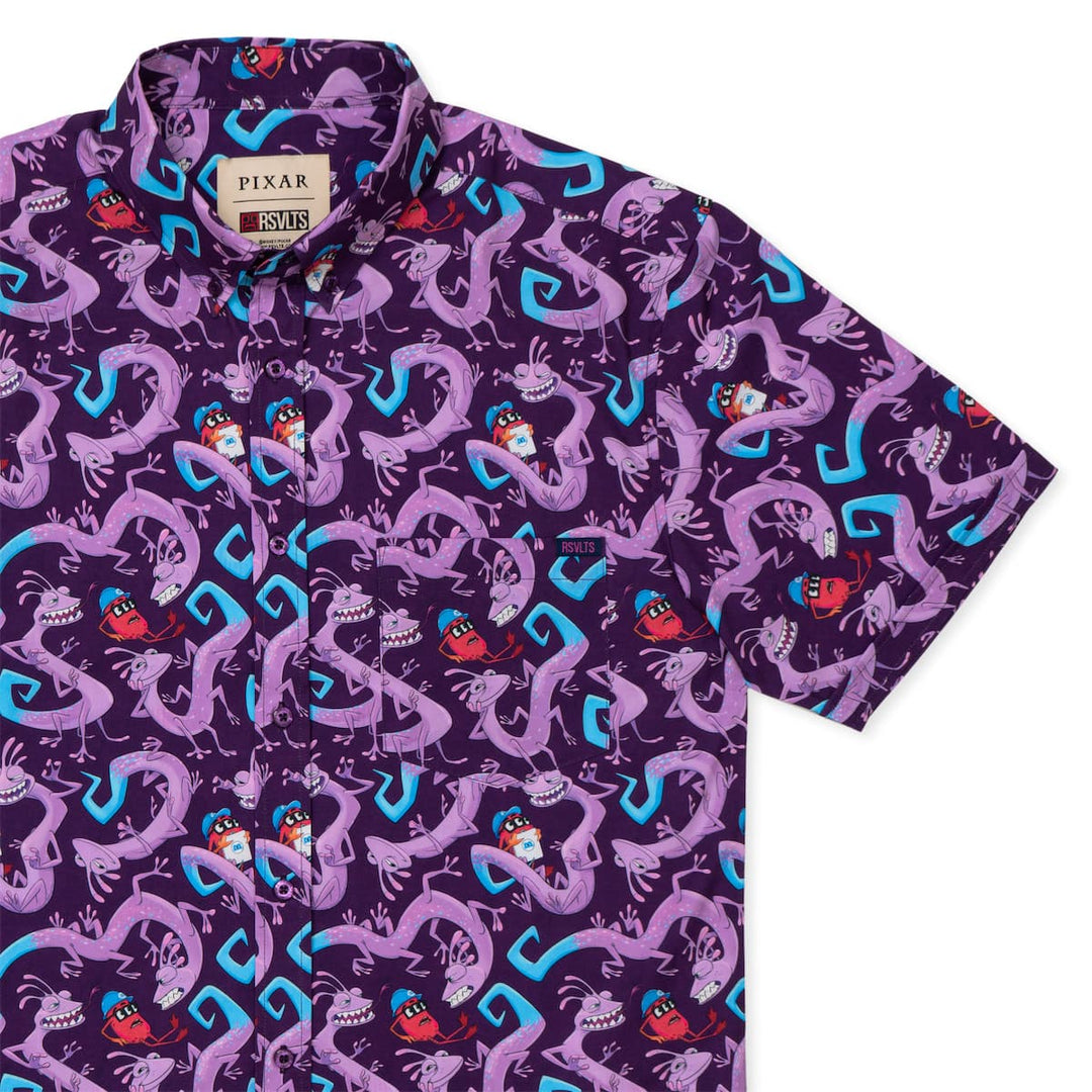RSVLTS Disney Pixar Monsters Inc. "Slithering Sabotage" - KUNUFLEX Short Sleeve Shirt