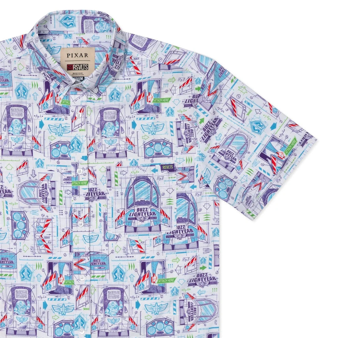 RSVLTS Disney Pixar Toy Story "Space Ranger Schematics" - KUNUFLEX Short Sleeve Shirt