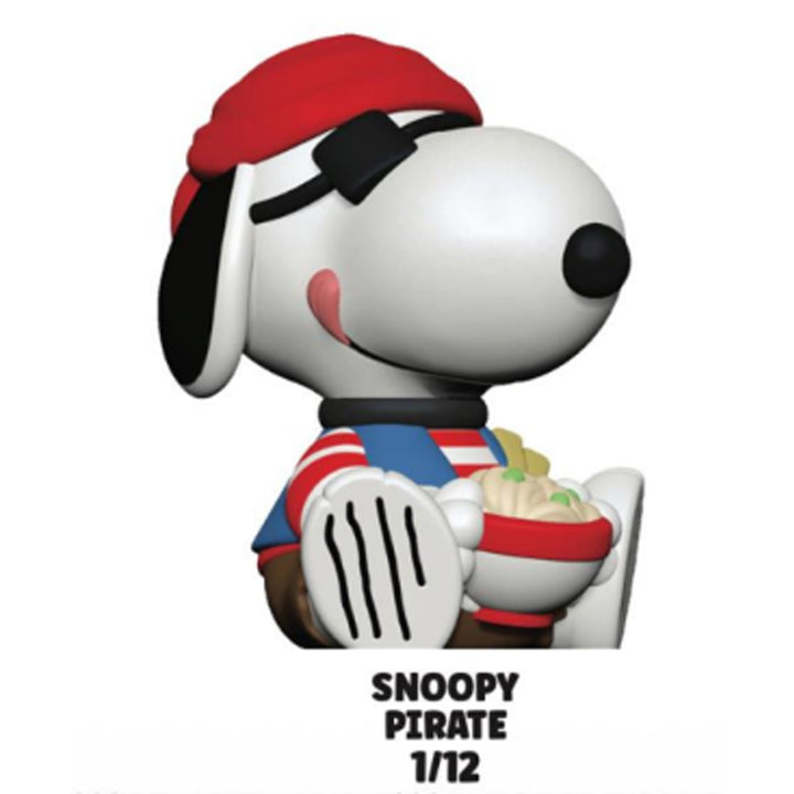 Pirate-themed Snoopy figurine on a white background