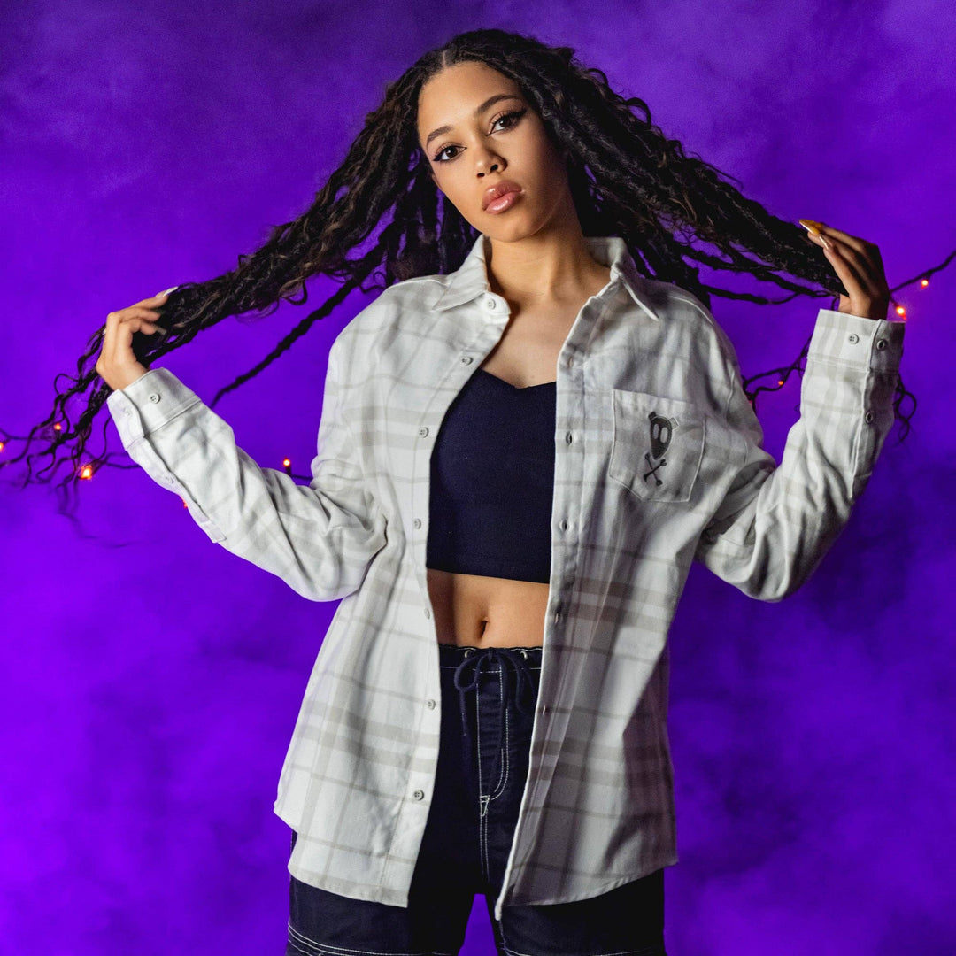 Cakeworthy Disney The Nightmare Before Christmas Zero Glow in the Dark Flannel Shirt