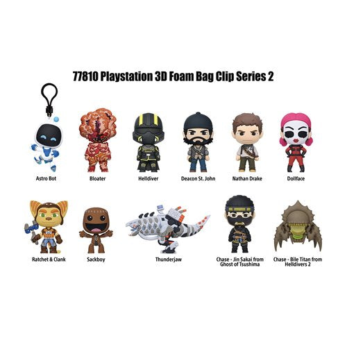 Sony Playstation Series 2 3D Foam Bag Clip