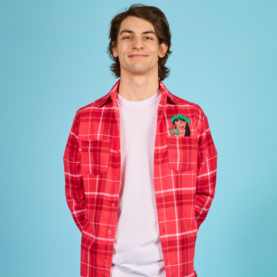 Cakeworthy Disney Lilo & Stitch Red Flannel Shirt – Grotto Treasures Cakeworthy Disney Lilo & Stitch Red Flannel Shirt – Grotto Treasures