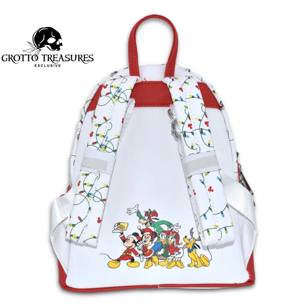 Grotto Treasures Exclusive - Disney Mickey & Minnie W/Friends Holiday Wreath Light Up Mini Backpack