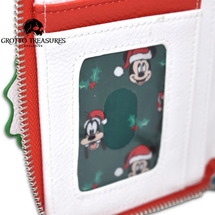 Grotto Treasures Exclusive - Disney Mickey & Minnie W/Friends Holiday Wreath Wallet