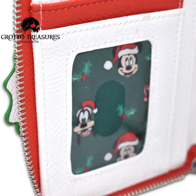 Grotto Treasures Exclusive - Disney Mickey & Minnie W/Friends Holiday Wreath Wallet