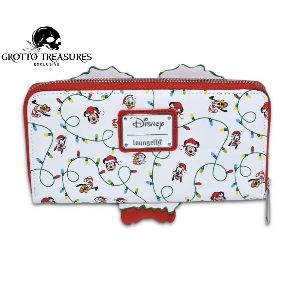 Grotto Treasures Exclusive - Disney Mickey & Minnie W/Friends Holiday Wreath Wallet