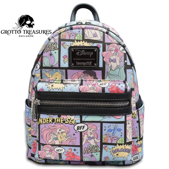 Grotto Treasures Exclusive - Disney The Little Mermaid Comic Aop Mini Backpack