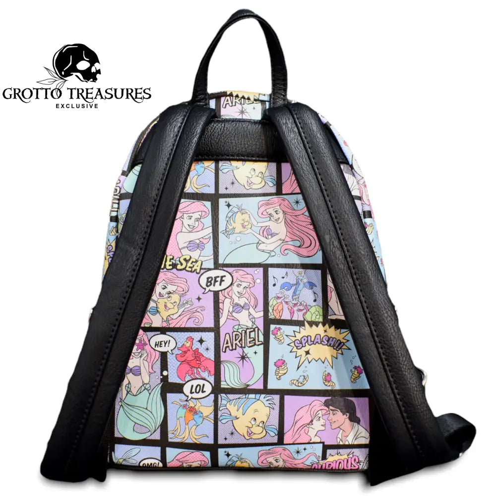 Grotto Treasures Exclusive - Disney The Little Mermaid Comic Aop Mini Backpack