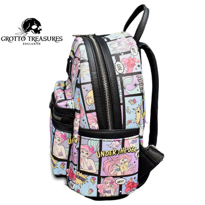 Grotto Treasures Exclusive - Disney The Little Mermaid Comic Aop Mini Backpack