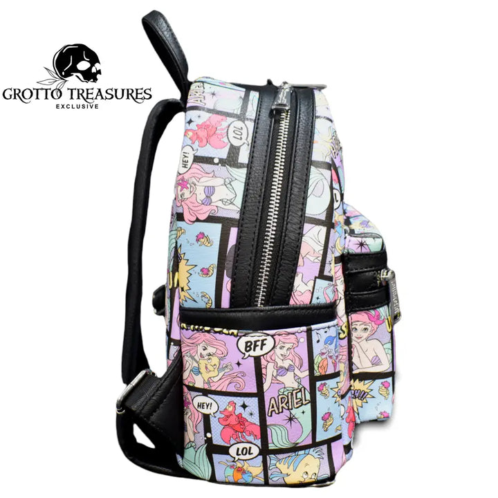 Grotto Treasures Exclusive - Disney The Little Mermaid Comic Aop Mini Backpack